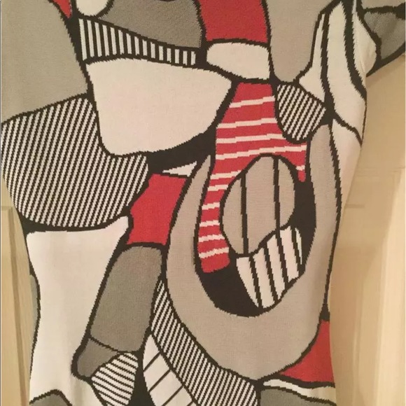 ALEXANDER MCQUEEN GEOMETRIC PRINT DRESS SIZE XS - Picture 3 of 5